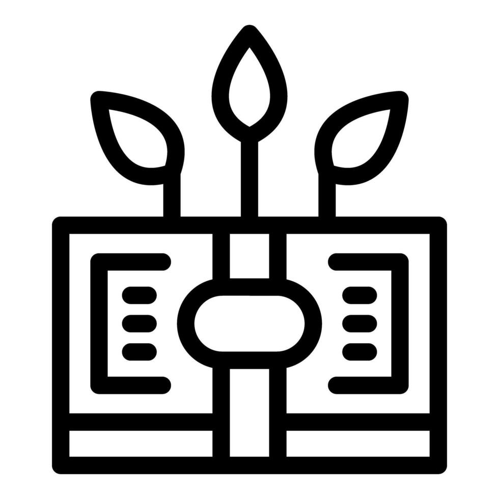 Hydroponic system growing plants without using soil icon vector