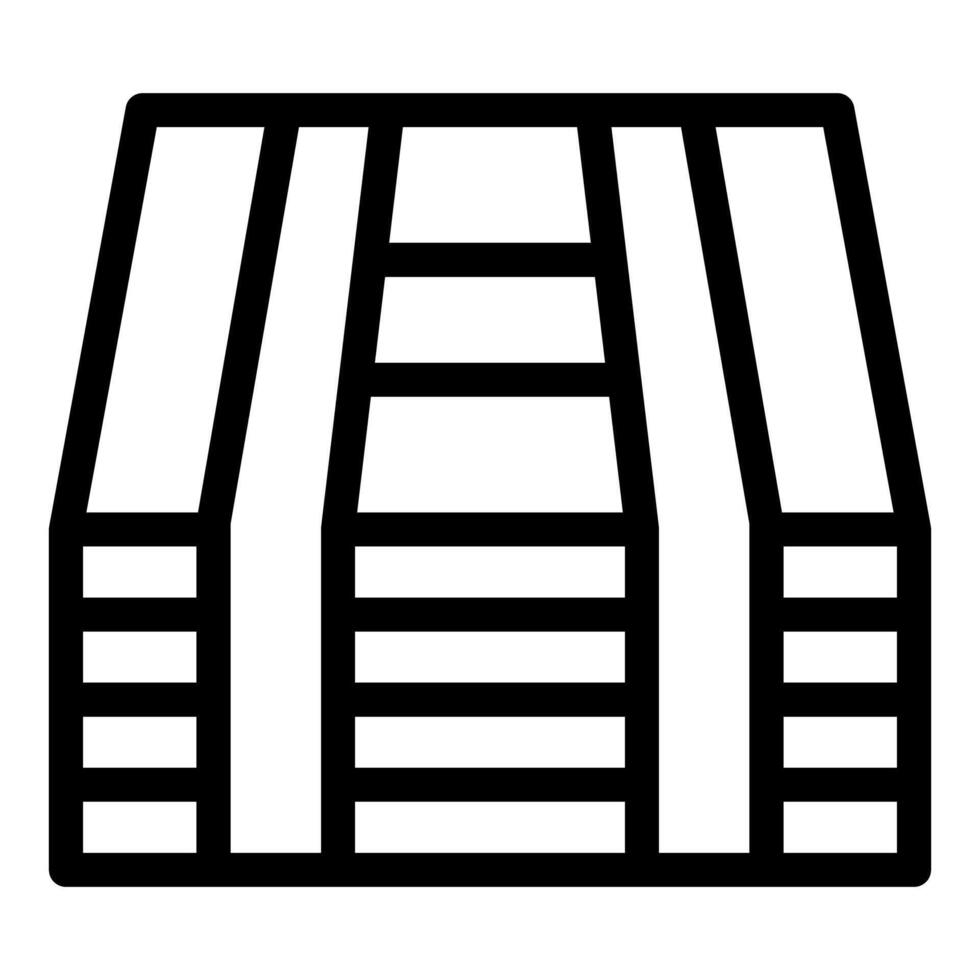 Stack of lumber being stored for building construction material vector