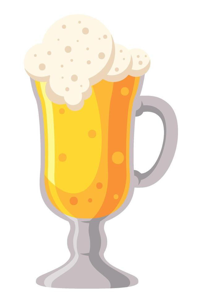 Beer mug with foam illustration vector