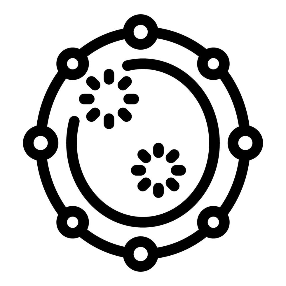 Bacteria dividing inside petri dish for scientific experiment vector