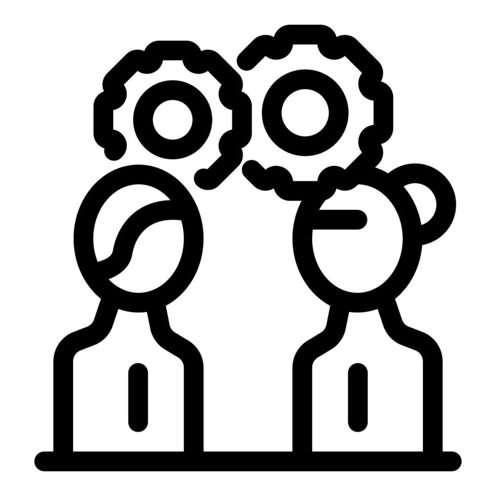 Two businessmen thinking about business process optimization vector