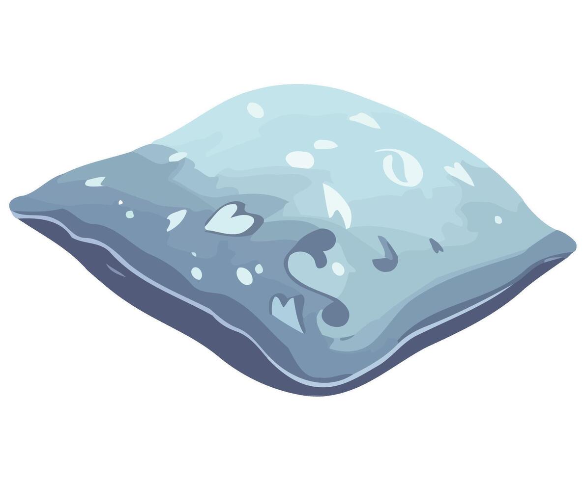 Pillow with water on it, illustration vector