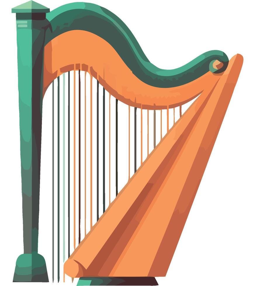 A harp on a white background vector