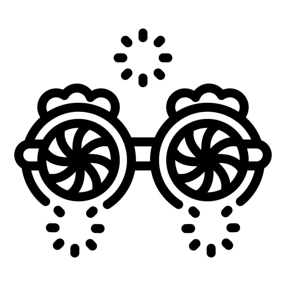 Hypnosis glasses creating fun optical illusions for entertainment vector