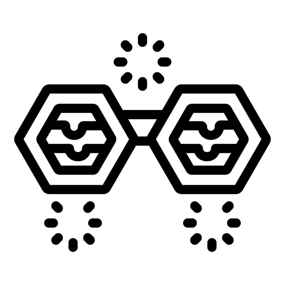 Blockchain network connecting two hexagon blocks with data transferring vector