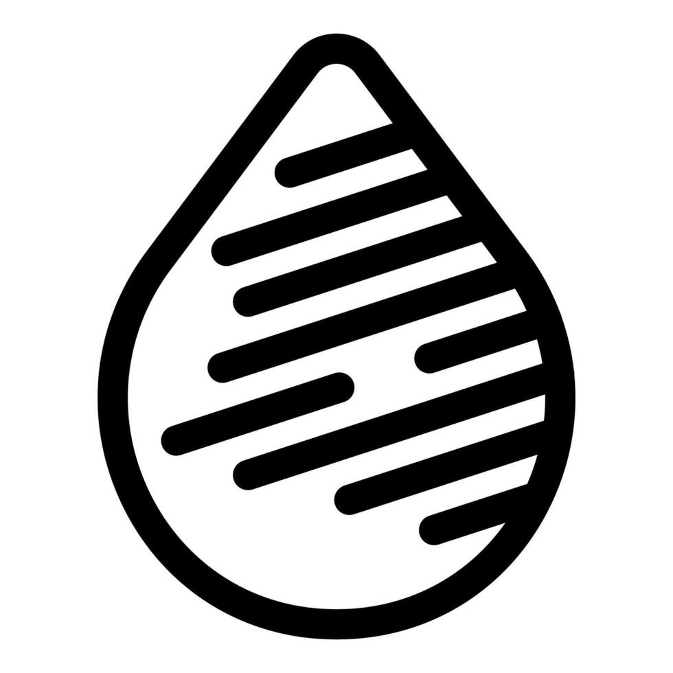 Black water drop logo representing clean and drinkable water vector