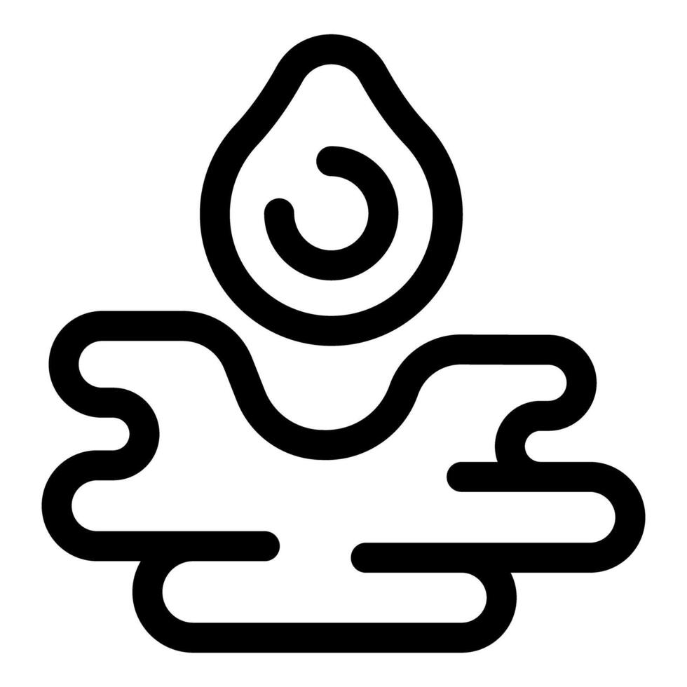 Water drop falling down making splash on the ground vector