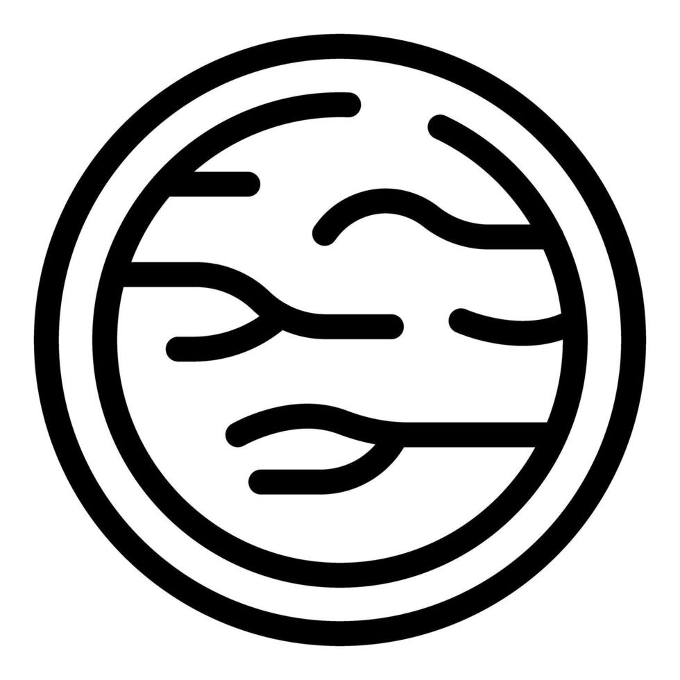 Planet surface showing swirling clouds and winds icon vector