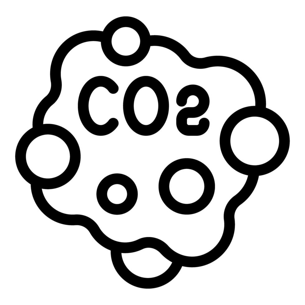 Carbon dioxide molecule co2 icon showing climate change vector