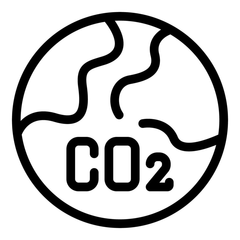 Co2 emission increasing global warming planet earth icon vector