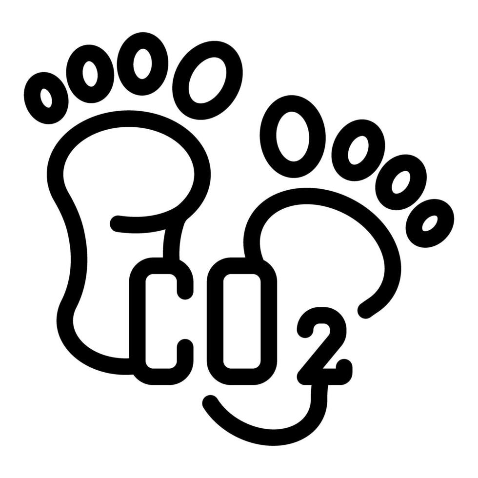Human footprint creating co2 emissions climate change icon vector