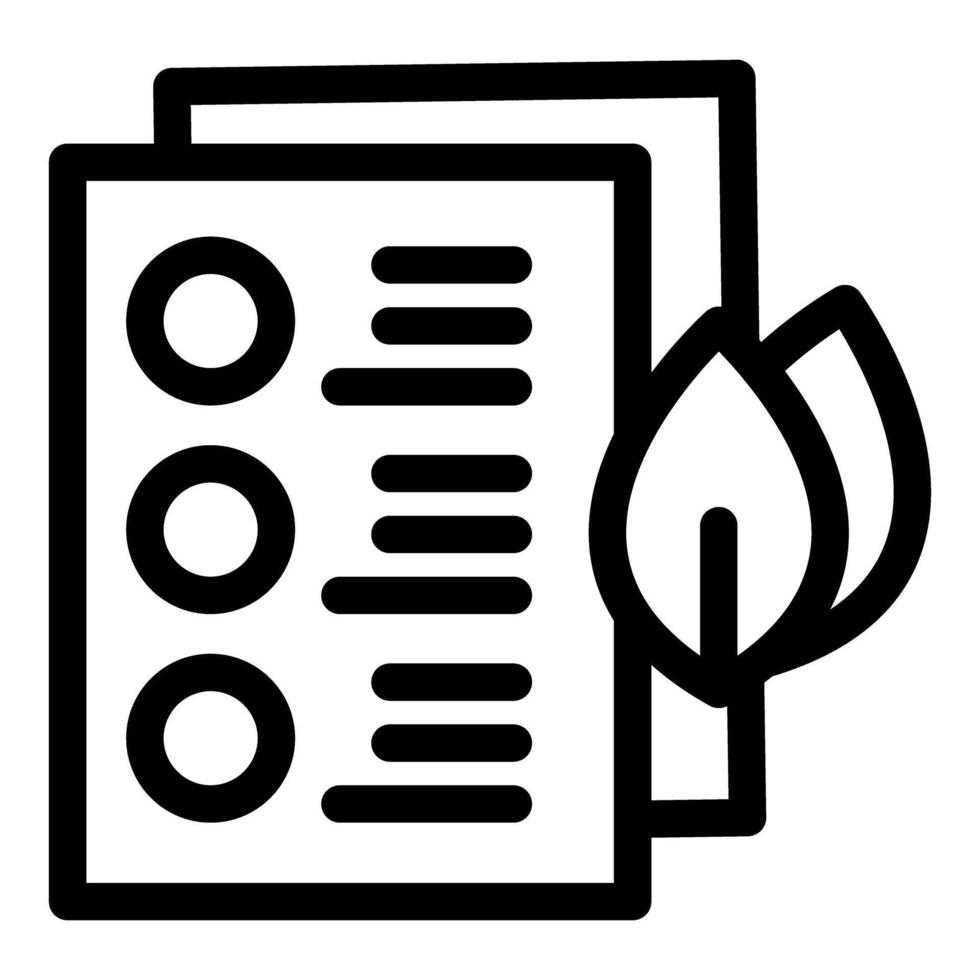 Eco friendly checklist icon representing environmental responsibility vector