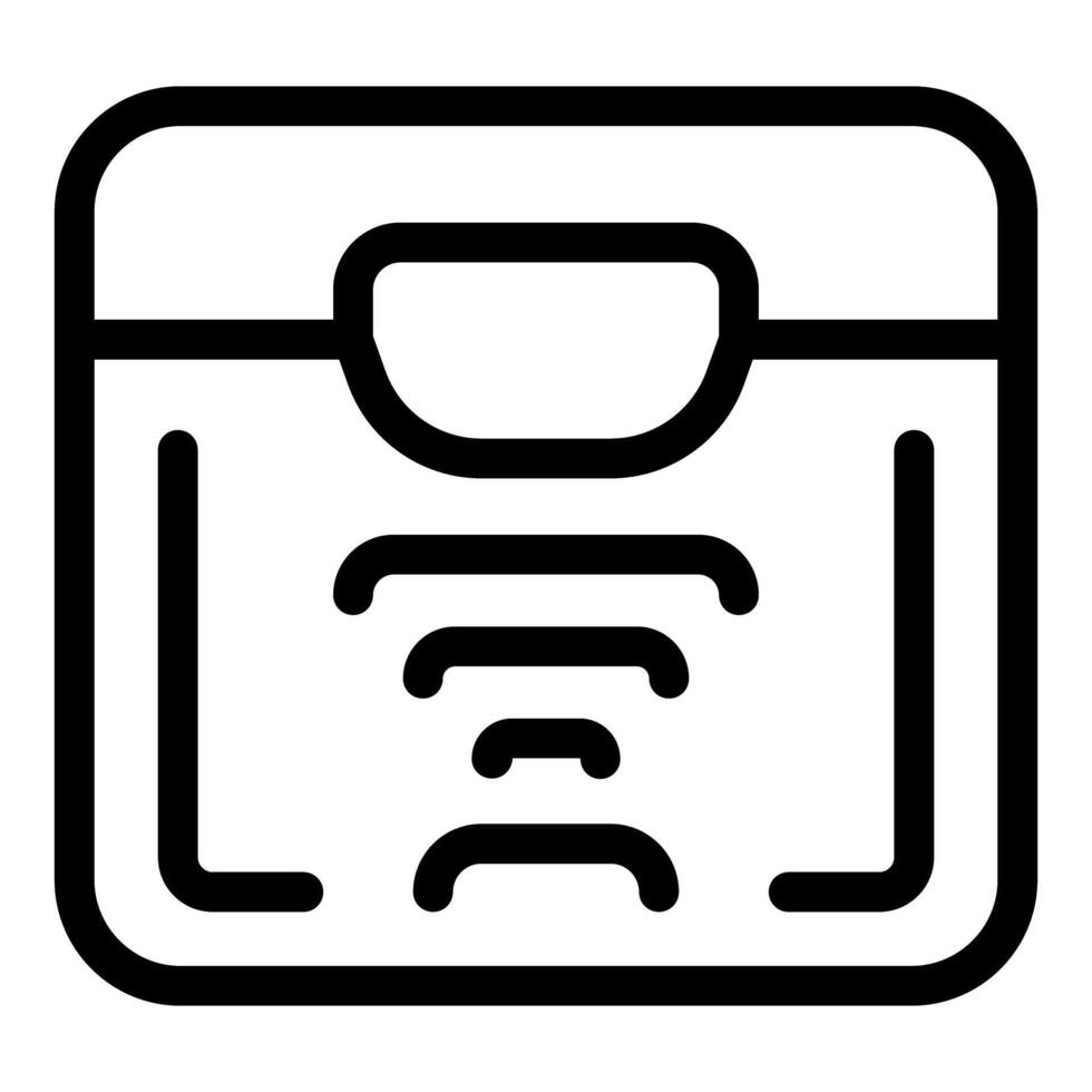 Smart scale app showing body composition analysis data on smartphone vector
