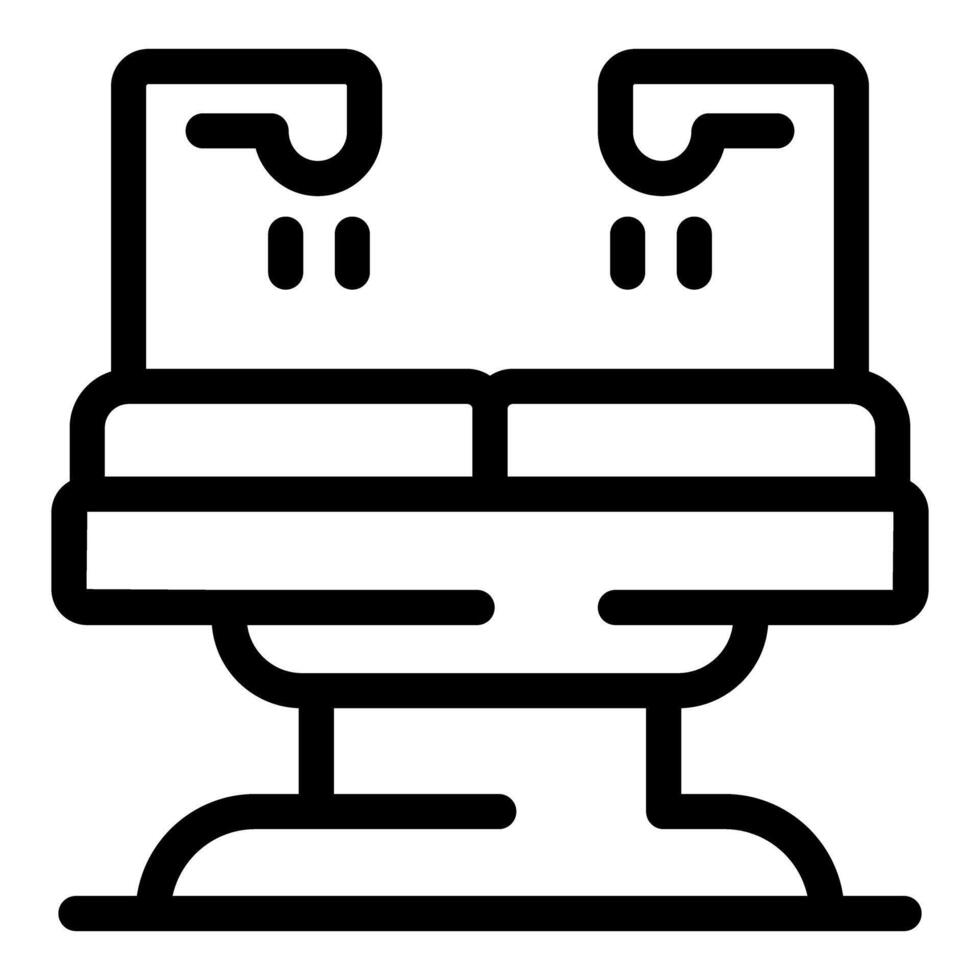 Airport seats icon showing passengers waiting for flight vector