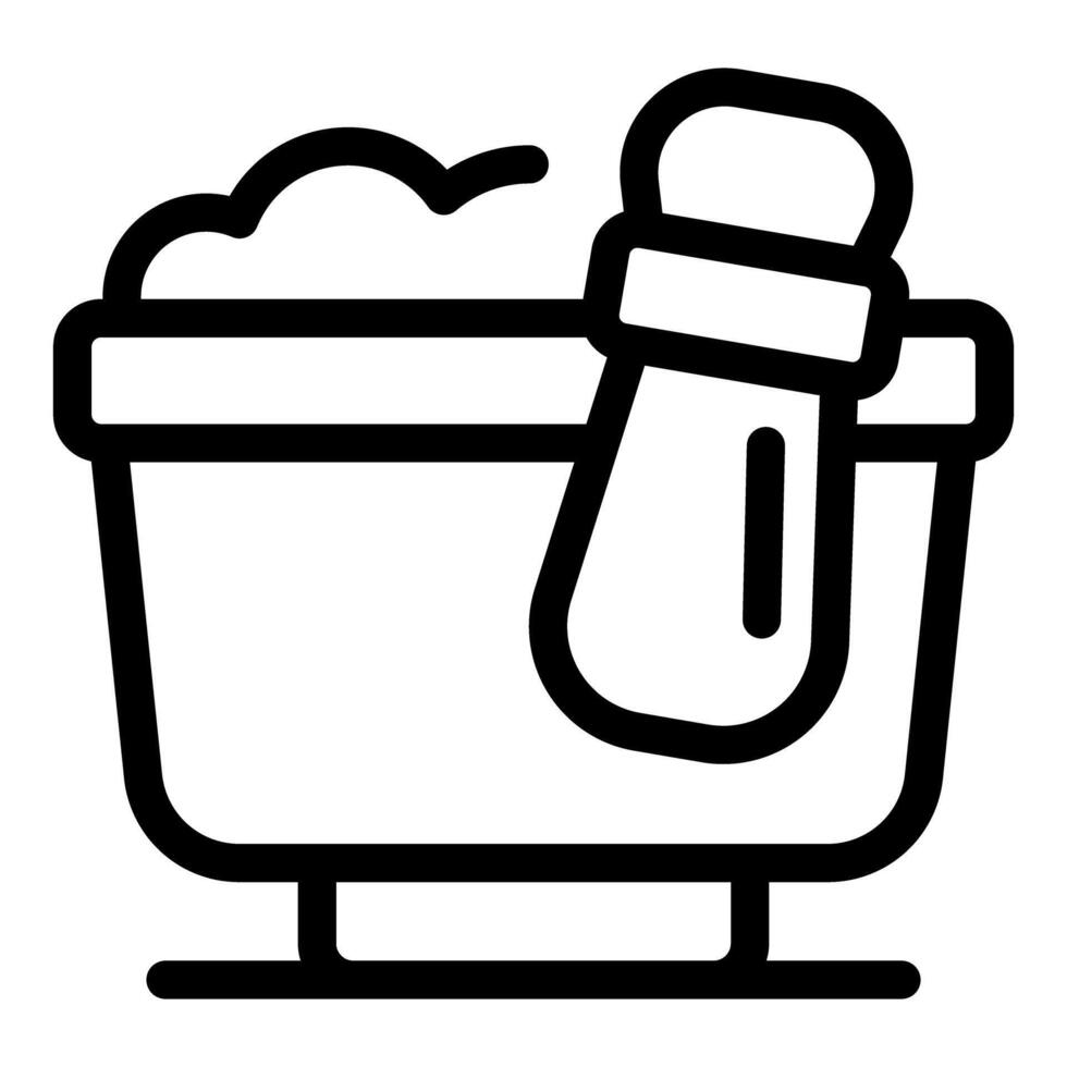 Shaving foam brush and basin creating relaxing atmosphere vector
