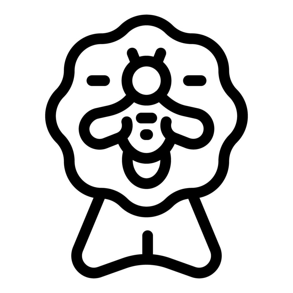 Honey bee award badge for quality honey production vector