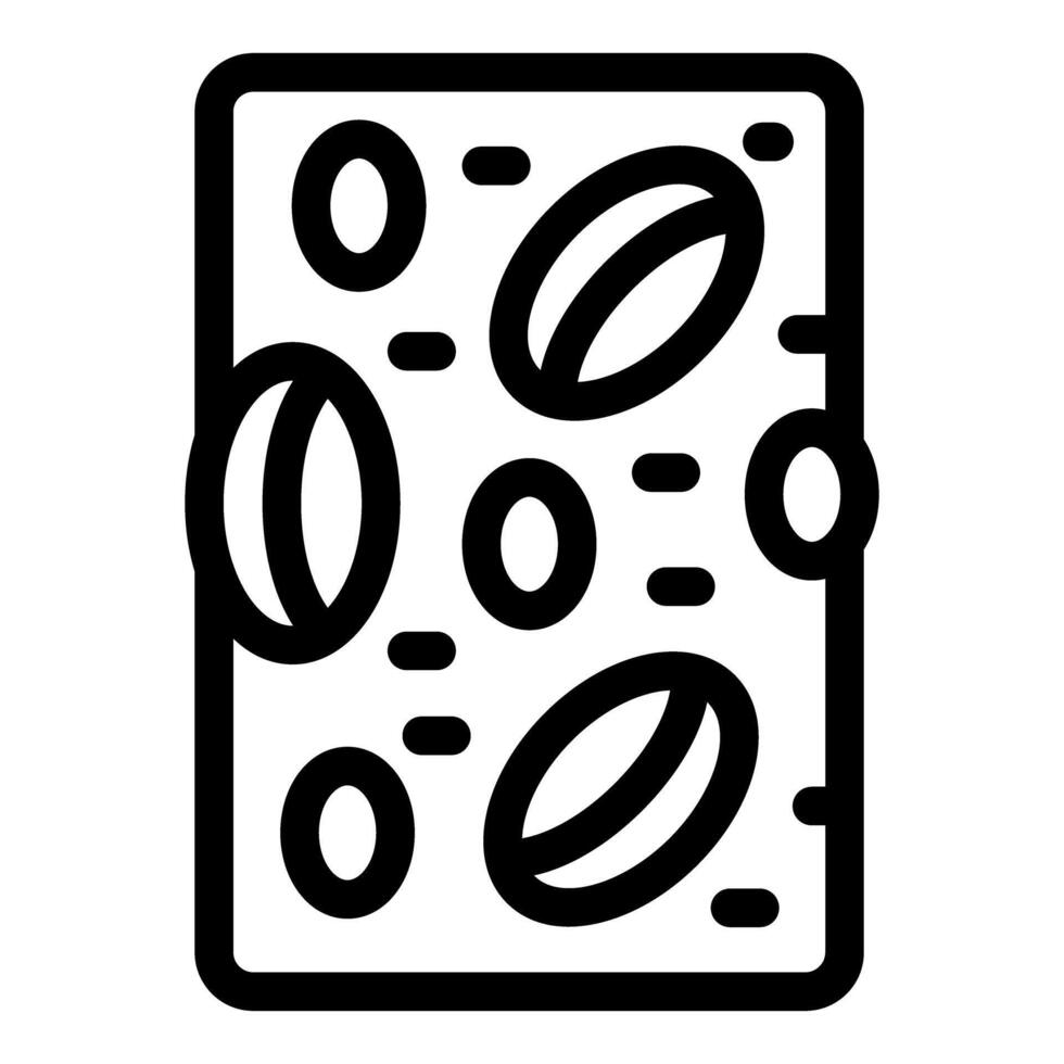 Delicious chocolate bar containing whole hazelnuts icon vector