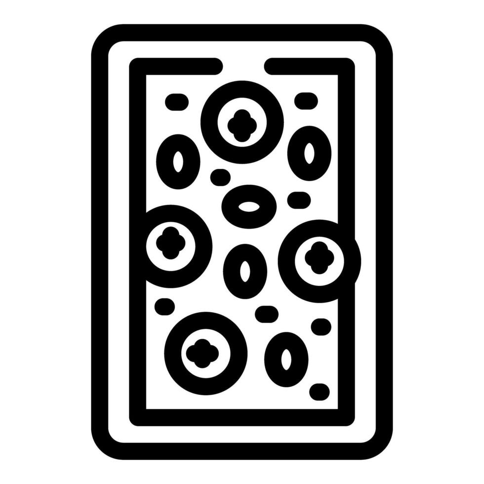 Laboratory glass slide showing blood cells under microscope icon vector