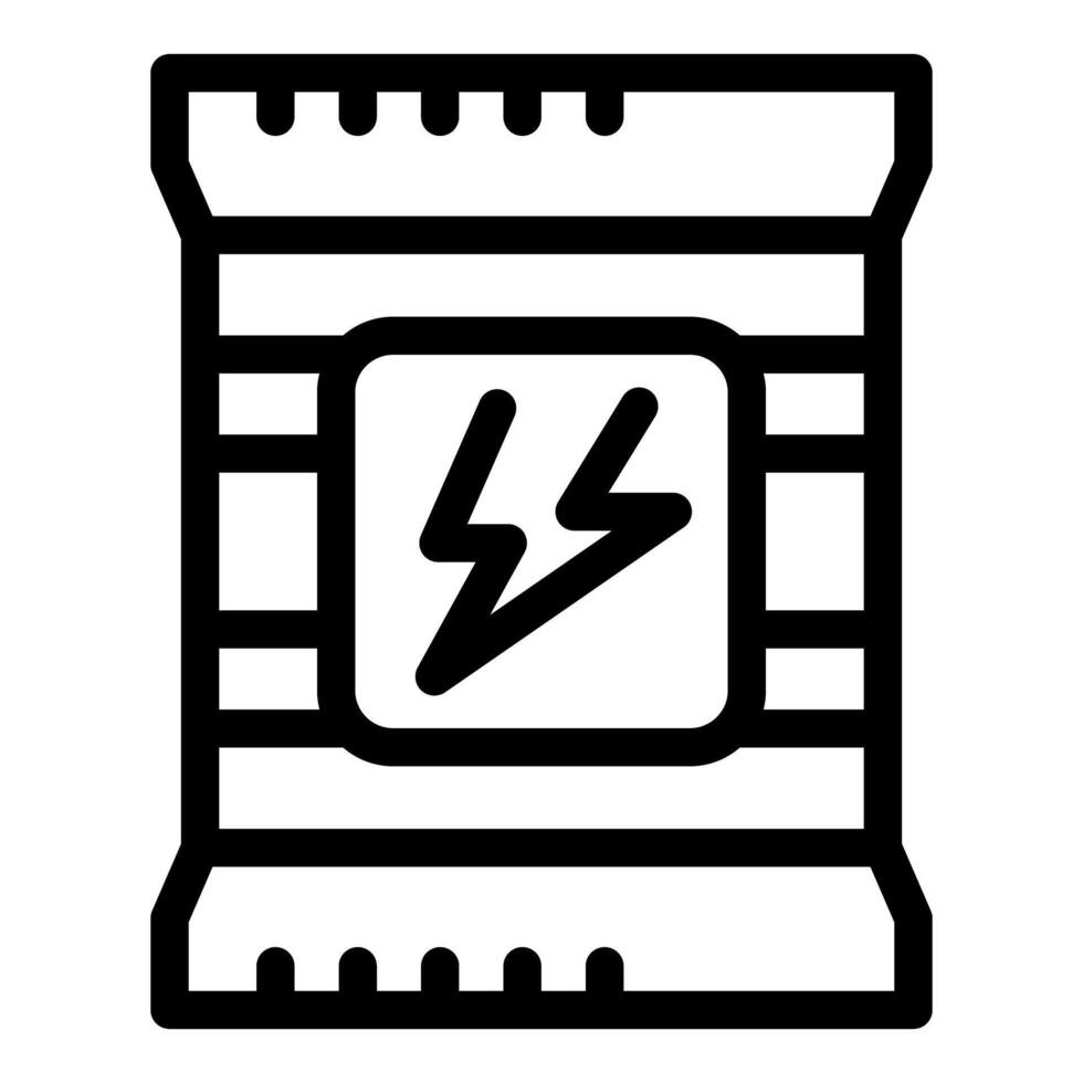 Energy bar icon showing power food for boosting energy levels vector