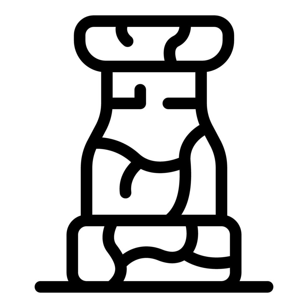 Ancient artifact depicting historical civilization standing tall vector