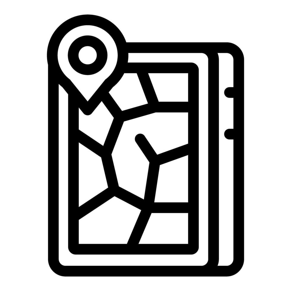 Gps navigation system showing location on digital map vector