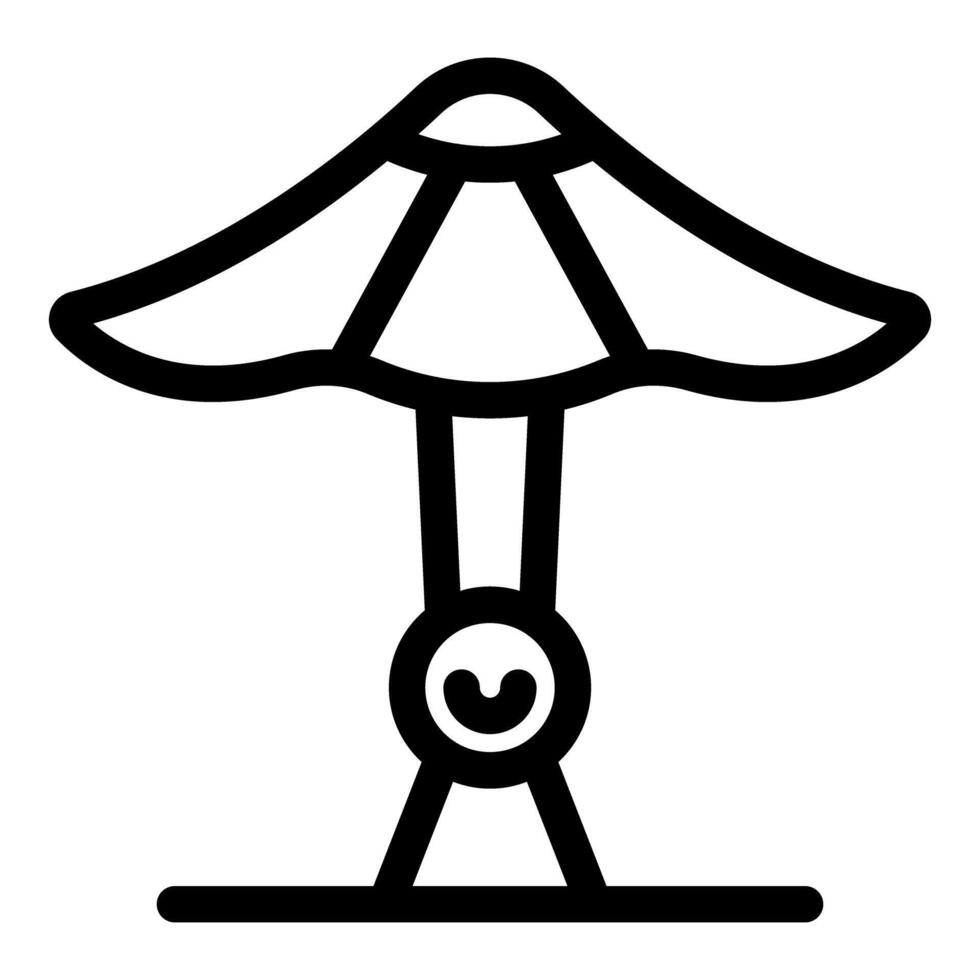 Playground seesaw with a sunshade is balancing on a spring vector