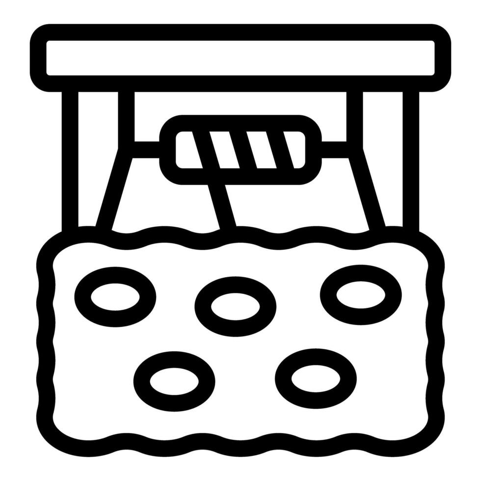 Water well is extracting water from the ground vector