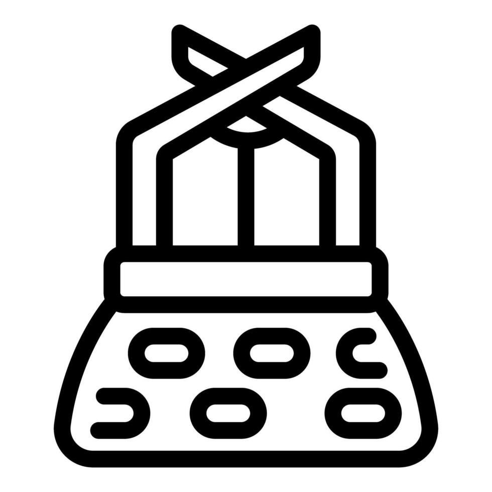 Gas analyzer showing level of substance in line icon vector