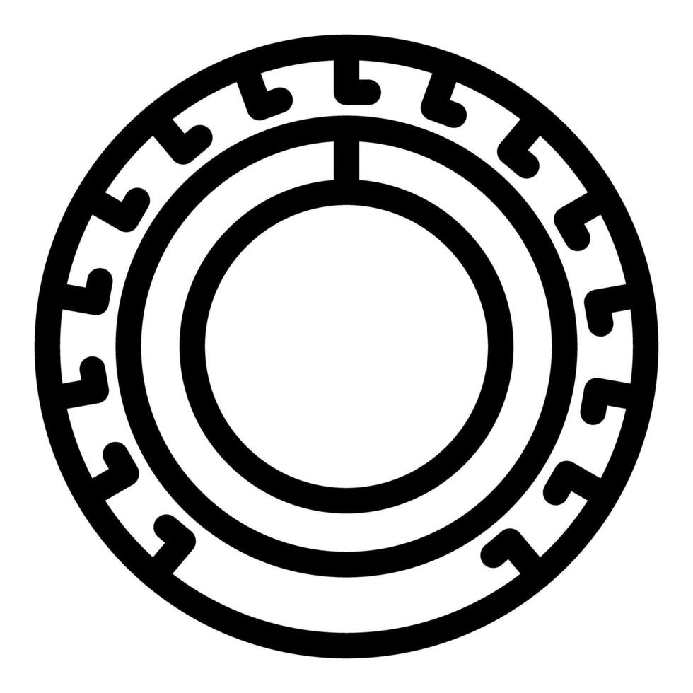 Round bearing ball bearing part icon showing rotation vector