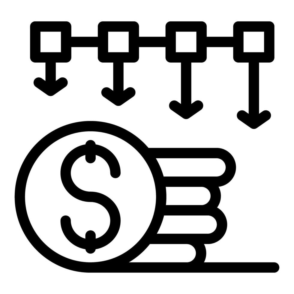 System is sending dollars to different bank accounts vector