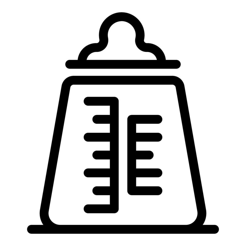 Baby bottle icon showing measuring scale for formula milk vector