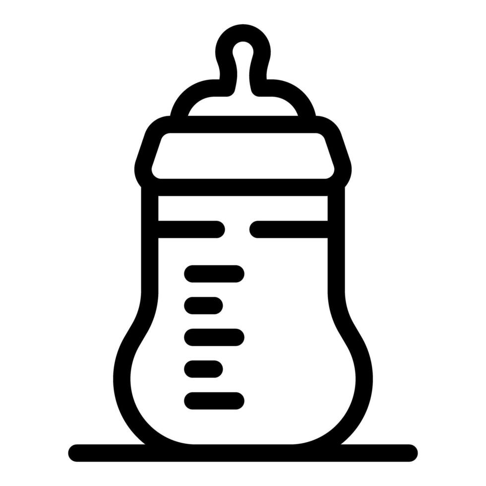 Baby bottle icon representing feeding a newborn with formula milk vector