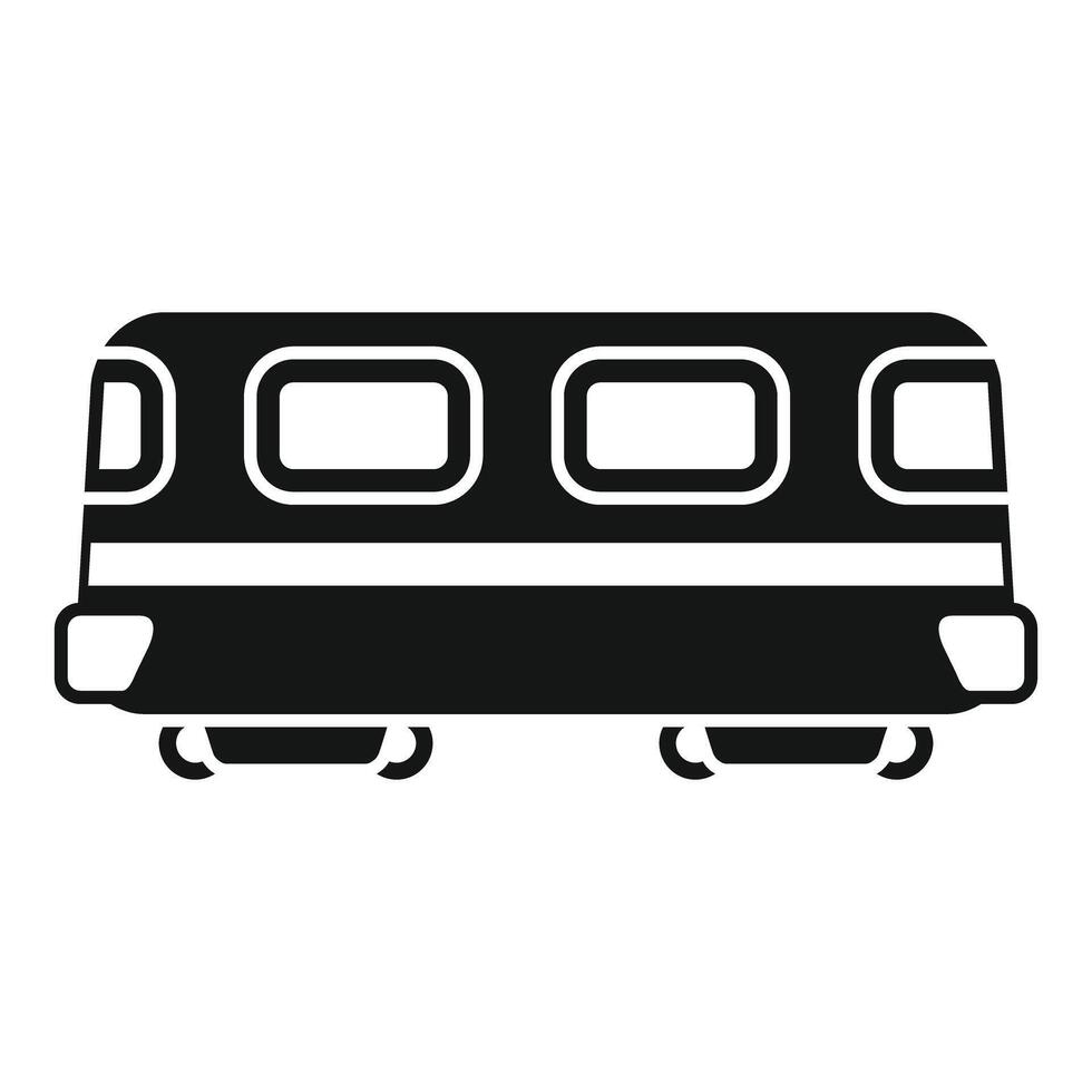 Passenger express train wagon approaching on railway vector