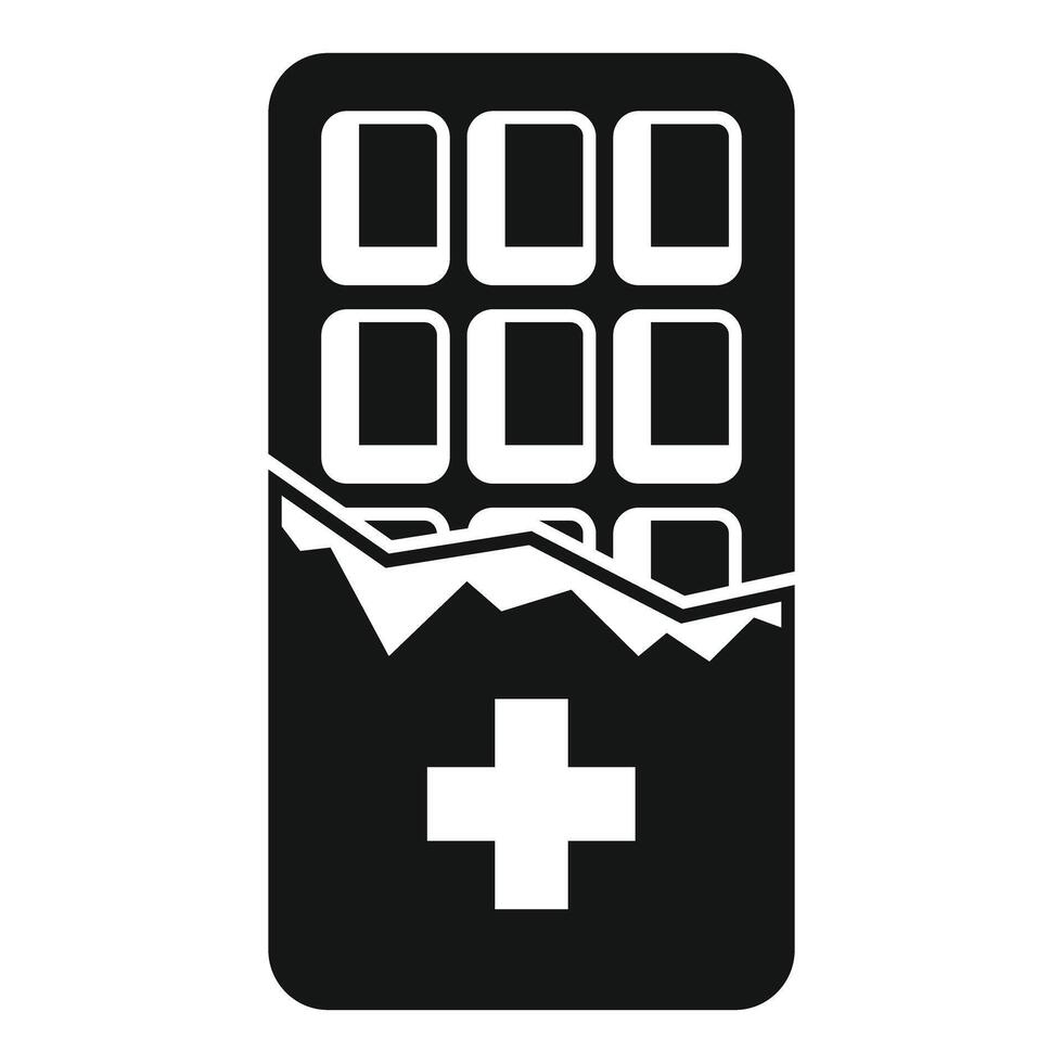 Earthquake causing damages to hospital building icon vector