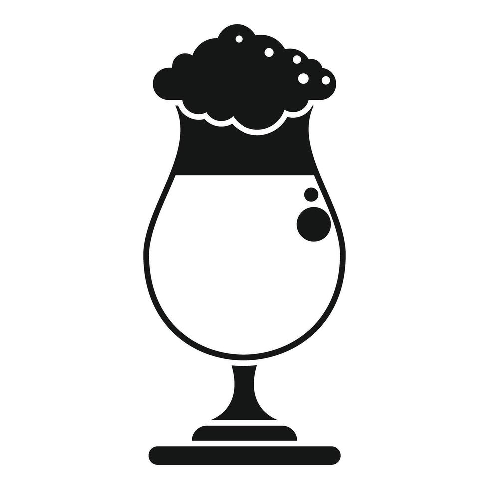 Simple icon depicting a glass of beer with foam vector