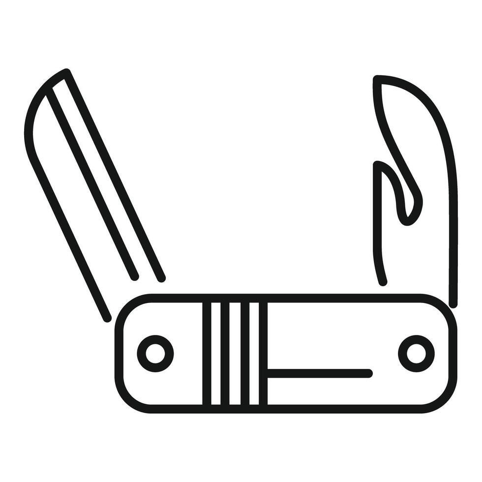 Multitool knife with bottle opener is folded and ready for camping vector