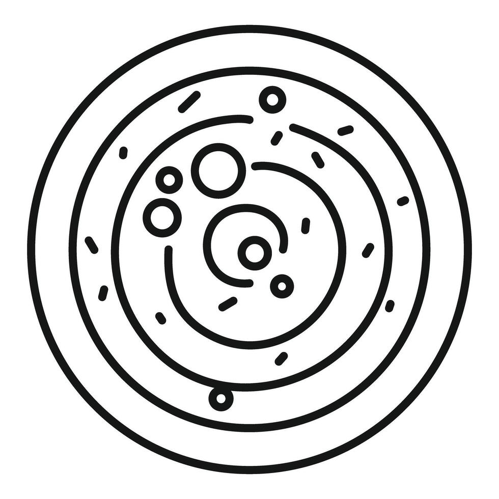 Solar system model showing planets orbiting around sun vector