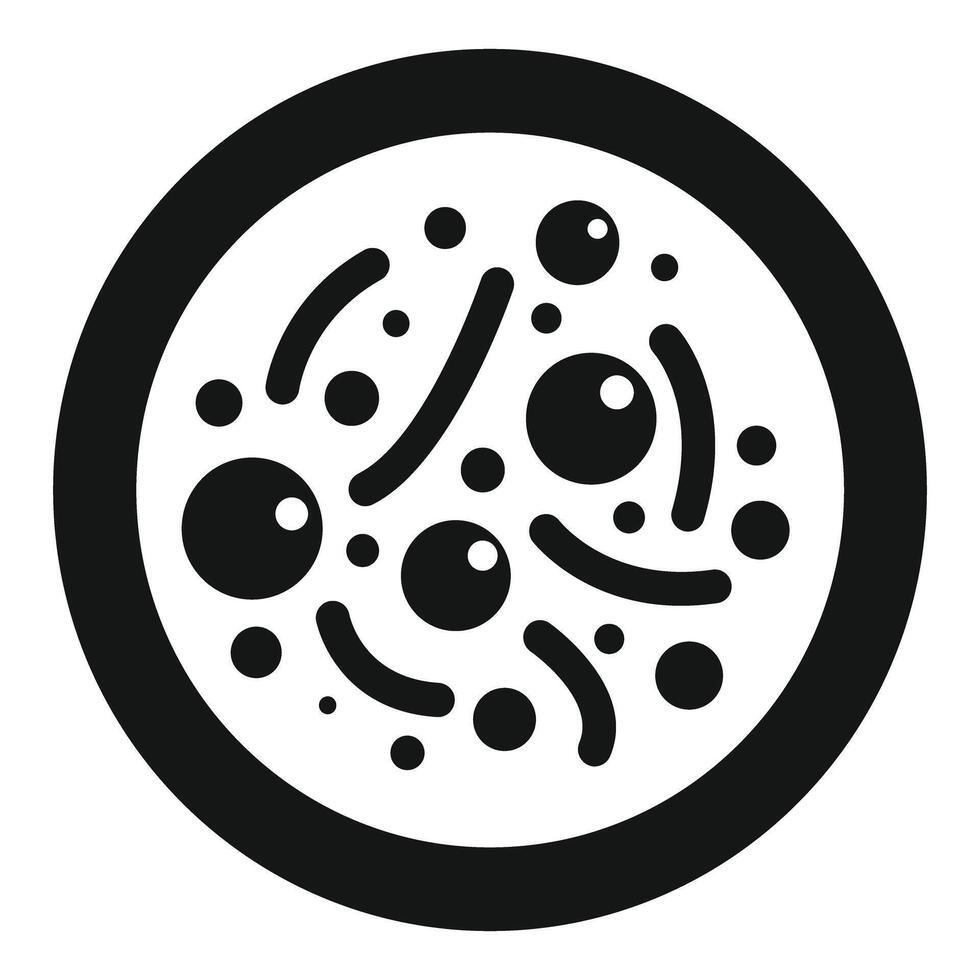 Petri dish with bacteria showing microbiology concept vector