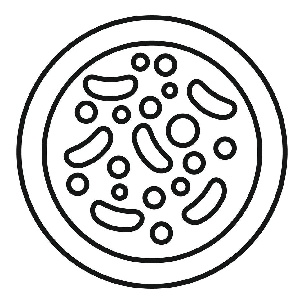 Petri dish with colony of bacteria growing in it vector