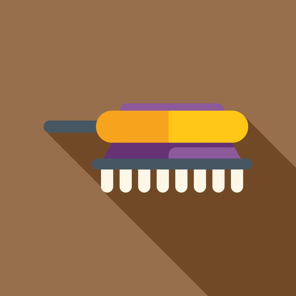 Hair straightener device creating smooth hair style icon vector