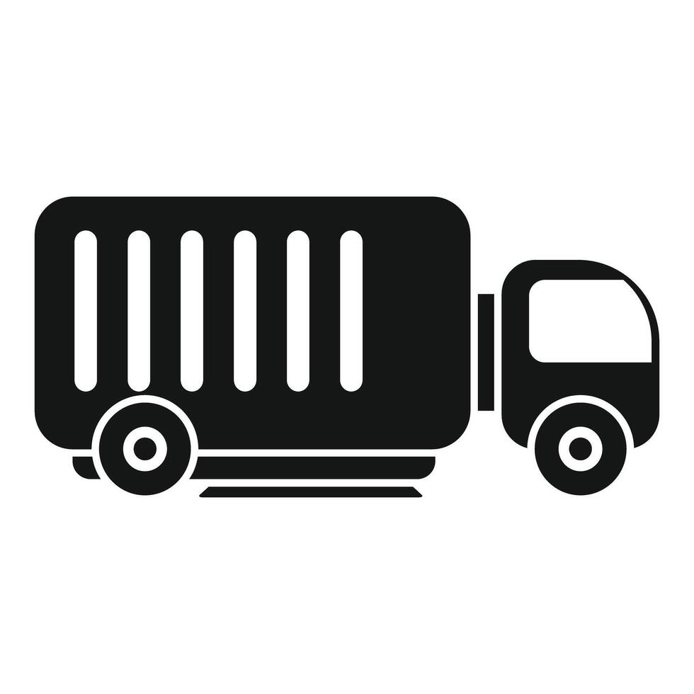 Garbage truck removing waste in a clean city icon vector
