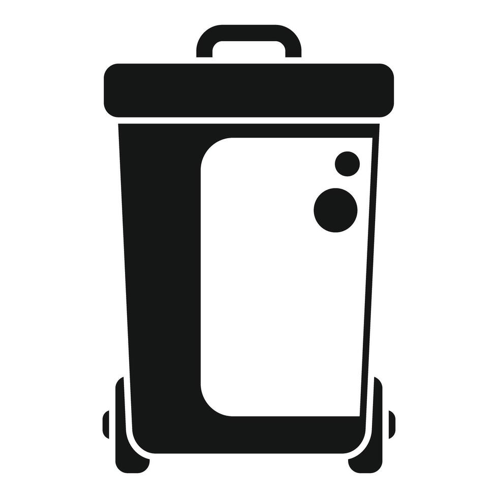 Modern trash bin icon representing waste management and recycling vector