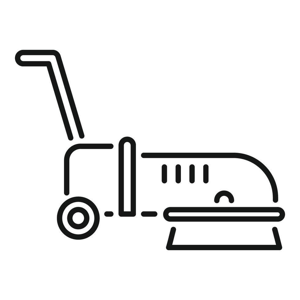 Professional cleaning equipment icon showing a floor polisher vector