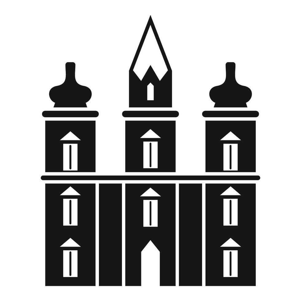 Majestic cathedral building representing faith and religion vector