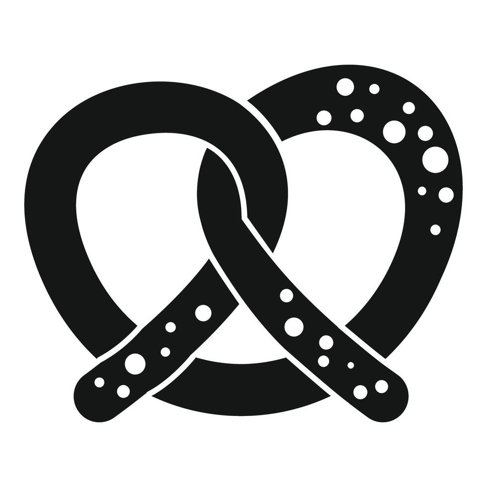 Black pretzel icon representing oktoberfest baking vector