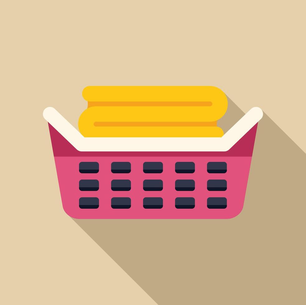 Laundry basket full of clothes is waiting to be washed vector