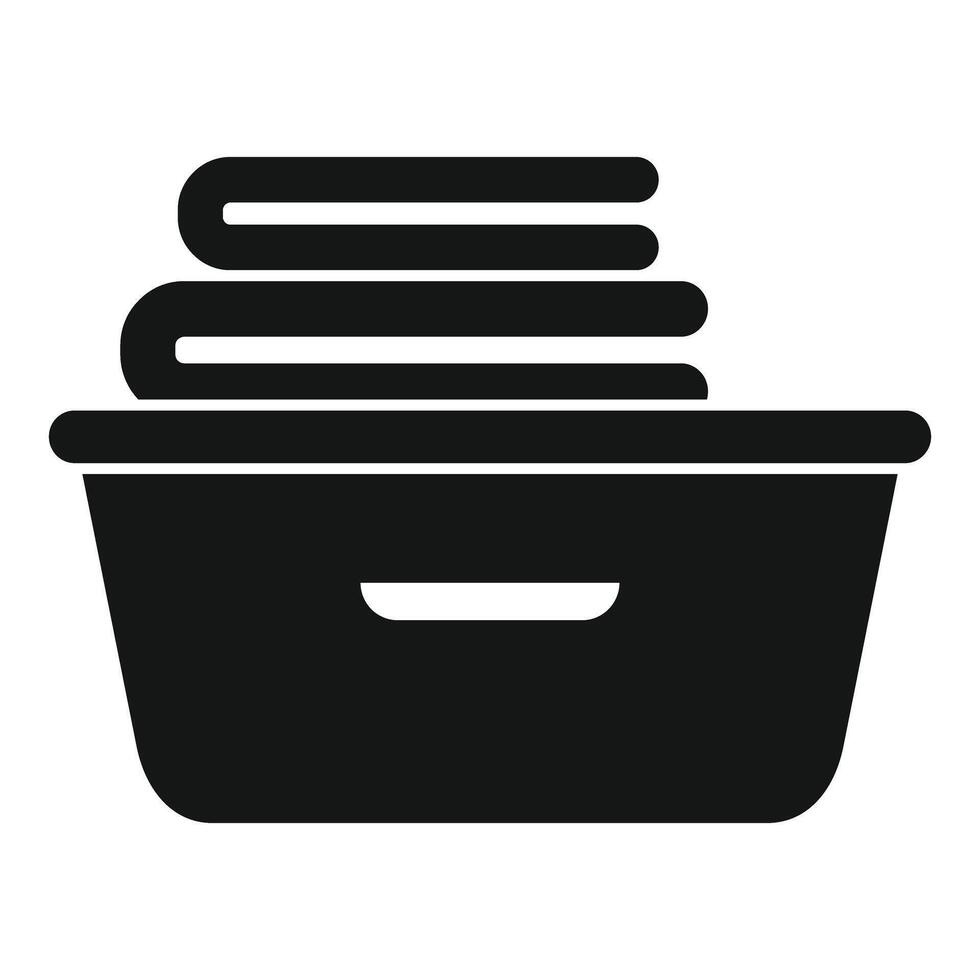 Laundry basket full of clean clothes waiting to be folded vector