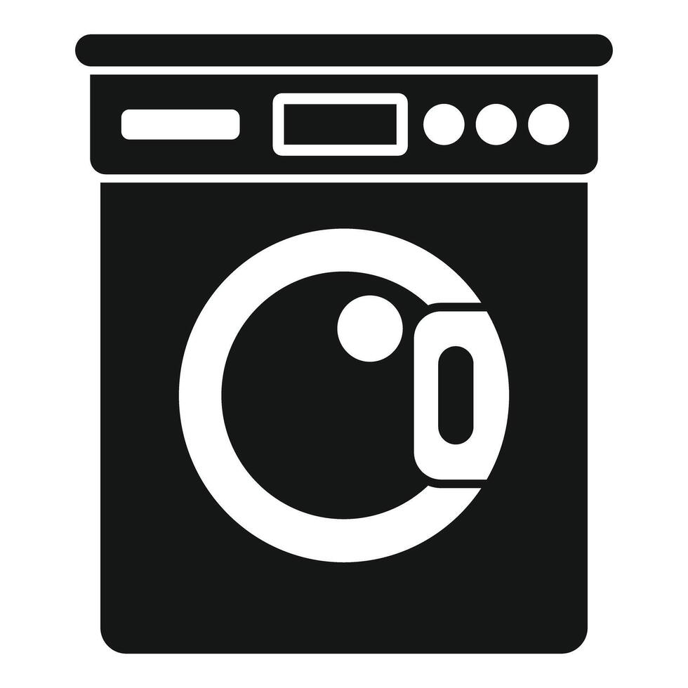 Washing machine icon showing laundry service and cleaning vector