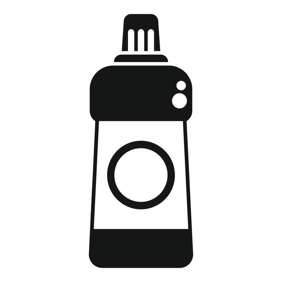 Plastic bottle with dispenser pump containing cleaning product icon vector