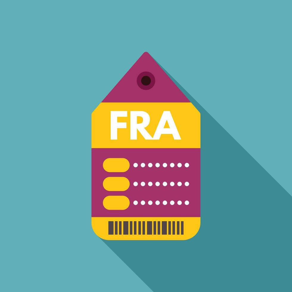 Fra airport baggage tag representing frankfurt airport in germany vector